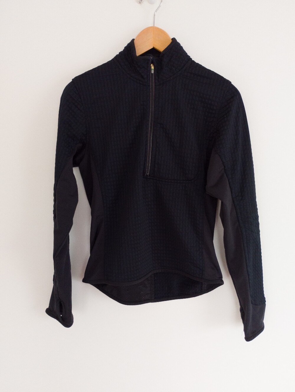 Nike Sphere Thermal 1/2 Zip Running Jacket Black Waffle Grid Pullover Small